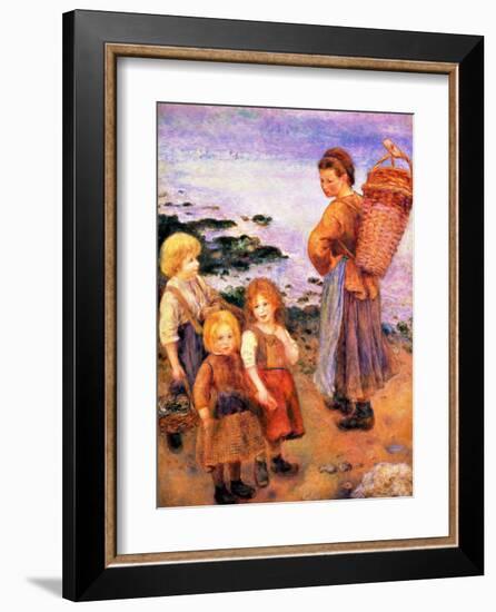 Mussel Fishers of Berneval-Pierre-Auguste Renoir-Framed Giclee Print