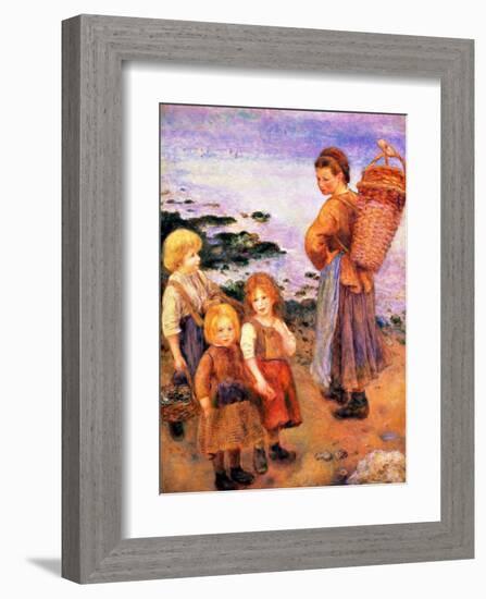 Mussel Fishers of Berneval-Pierre-Auguste Renoir-Framed Giclee Print