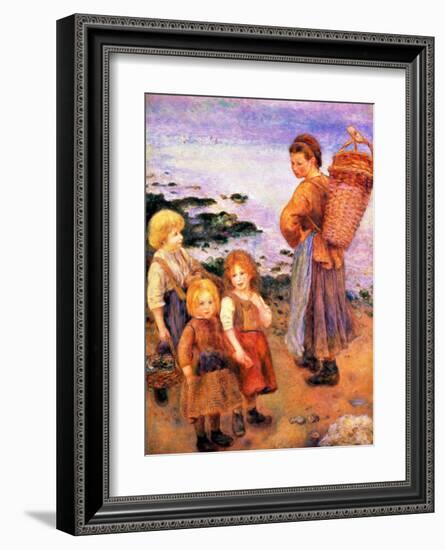 Mussel Fishers of Berneval-Pierre-Auguste Renoir-Framed Giclee Print