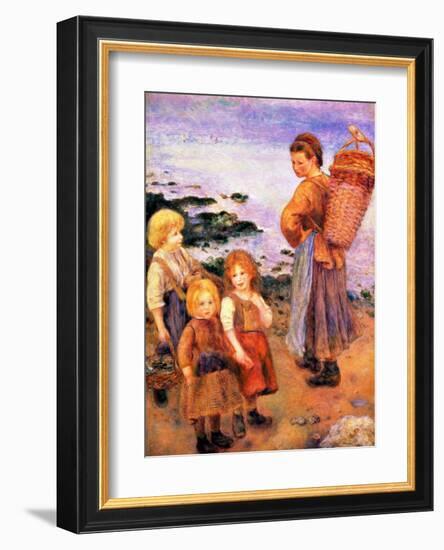 Mussel Fishers of Berneval-Pierre-Auguste Renoir-Framed Giclee Print