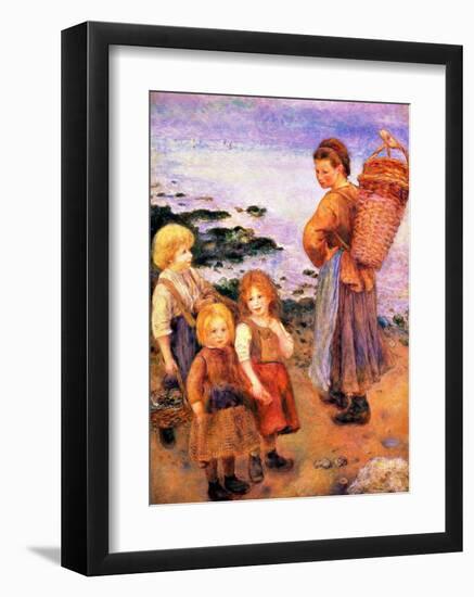 Mussel Fishers of Berneval-Pierre-Auguste Renoir-Framed Giclee Print