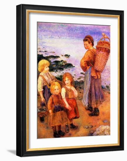 Mussel Fishers of Berneval-Pierre-Auguste Renoir-Framed Giclee Print