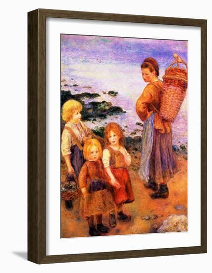 Mussel Fishers of Berneval-Pierre-Auguste Renoir-Framed Giclee Print