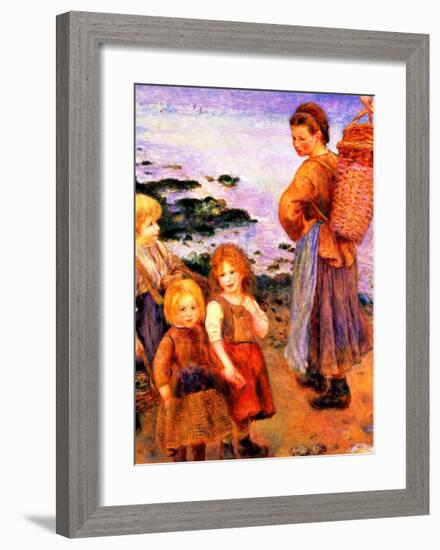 Mussel Fishers of Berneval-Pierre-Auguste Renoir-Framed Giclee Print