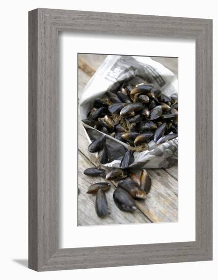 Mussels in Newspaper-Winfried Heinze-Framed Photographic Print