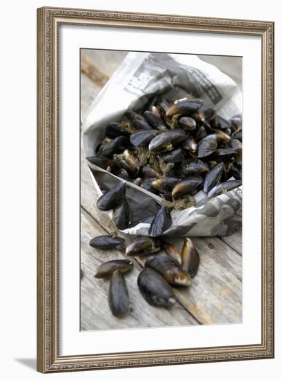 Mussels in Newspaper-Winfried Heinze-Framed Photographic Print