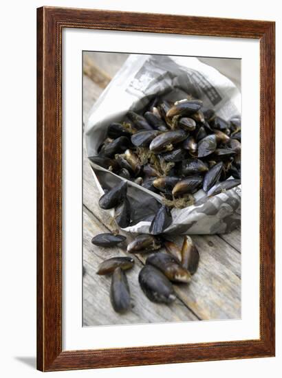 Mussels in Newspaper-Winfried Heinze-Framed Photographic Print