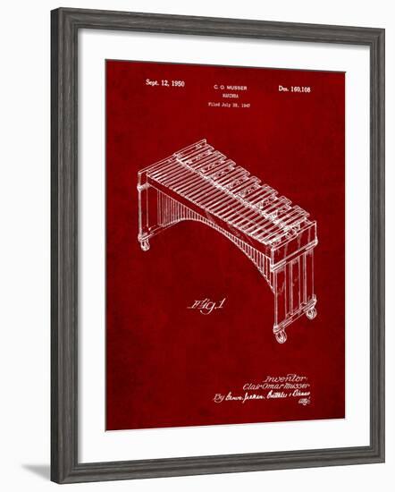 Musser Marimba Patent-Cole Borders-Framed Art Print