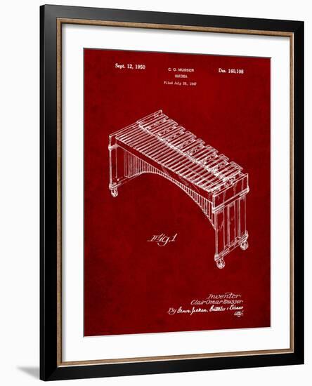 Musser Marimba Patent-Cole Borders-Framed Art Print