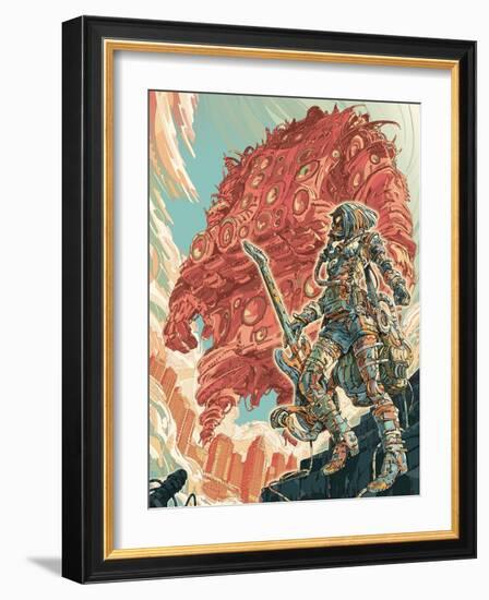 Mussive Cluster Units Attack-HR-FM-Framed Art Print