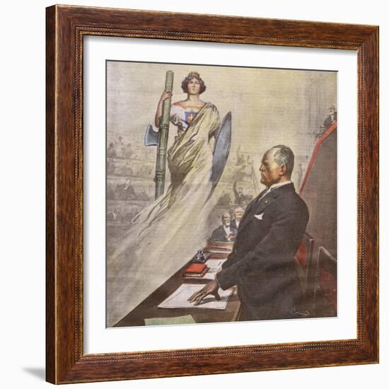 Mussolini Head of State-Vittorio Pisani-Framed Art Print