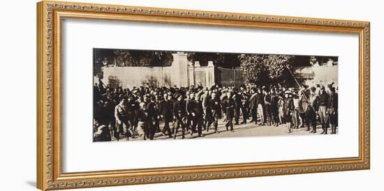 Mussolini leading a march through Rome, Italy, 1922-Unknown-Framed Photographic Print