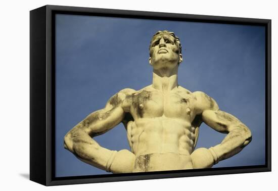 Mussolini Sports Stadium, Rome - Olympic Games 1933 - Statues - Fascist Architecture-Robert ODea-Framed Premier Image Canvas