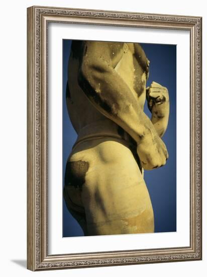 Mussolini Sports Stadium, Rome - Olympic Games 1933 - Statues - Fascist Architecture-Robert ODea-Framed Photographic Print