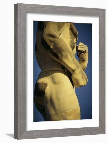 Mussolini Sports Stadium, Rome - Olympic Games 1933 - Statues - Fascist Architecture-Robert ODea-Framed Photographic Print