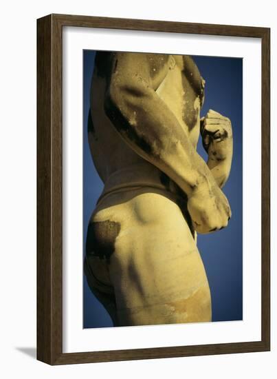 Mussolini Sports Stadium, Rome - Olympic Games 1933 - Statues - Fascist Architecture-Robert ODea-Framed Photographic Print