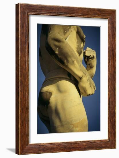 Mussolini Sports Stadium, Rome - Olympic Games 1933 - Statues - Fascist Architecture-Robert ODea-Framed Photographic Print