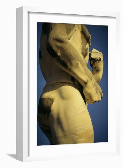 Mussolini Sports Stadium, Rome - Olympic Games 1933 - Statues - Fascist Architecture-Robert ODea-Framed Photographic Print