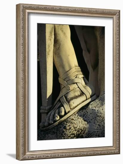 Mussolini Sports Stadium, Rome - Olympic Games 1933 - Statues - Fascist Architecture-Robert ODea-Framed Photographic Print