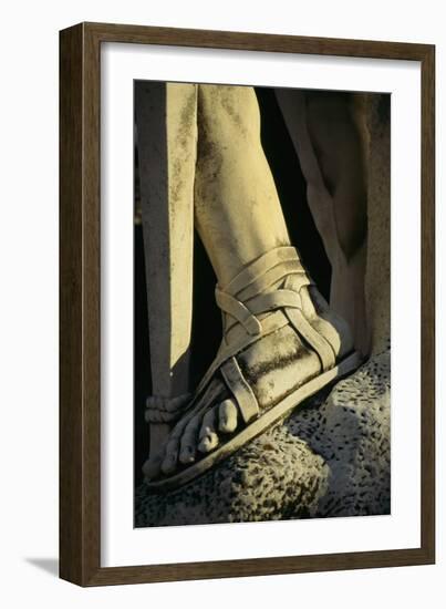 Mussolini Sports Stadium, Rome - Olympic Games 1933 - Statues - Fascist Architecture-Robert ODea-Framed Photographic Print