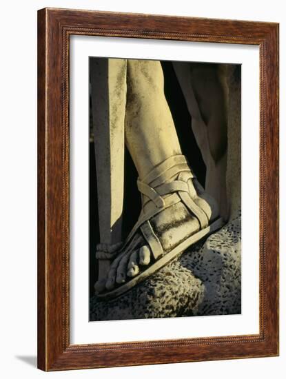 Mussolini Sports Stadium, Rome - Olympic Games 1933 - Statues - Fascist Architecture-Robert ODea-Framed Photographic Print