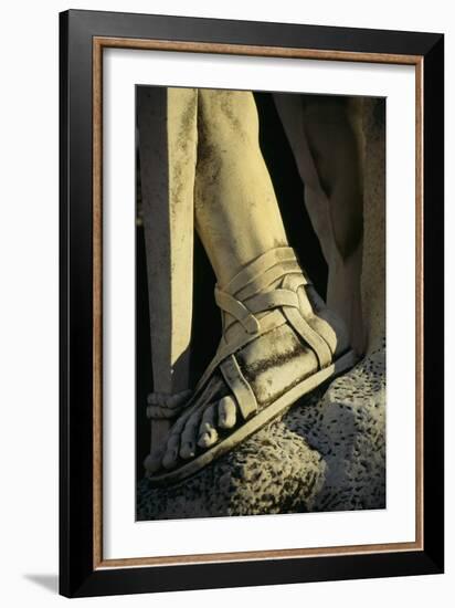 Mussolini Sports Stadium, Rome - Olympic Games 1933 - Statues - Fascist Architecture-Robert ODea-Framed Photographic Print