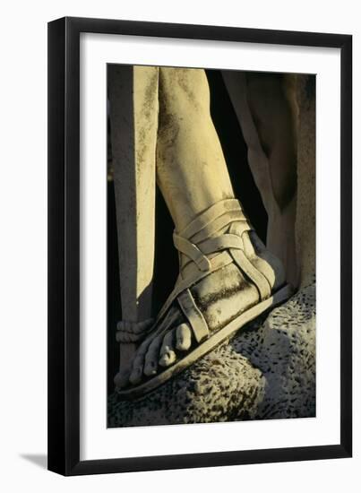 Mussolini Sports Stadium, Rome - Olympic Games 1933 - Statues - Fascist Architecture-Robert ODea-Framed Photographic Print