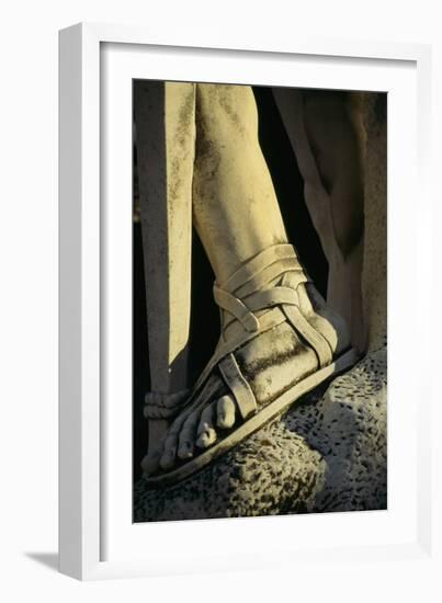 Mussolini Sports Stadium, Rome - Olympic Games 1933 - Statues - Fascist Architecture-Robert ODea-Framed Photographic Print