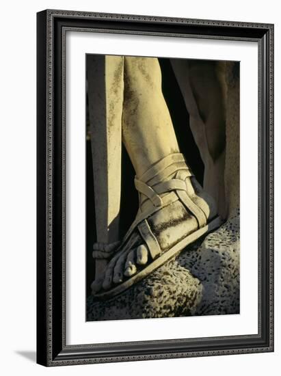 Mussolini Sports Stadium, Rome - Olympic Games 1933 - Statues - Fascist Architecture-Robert ODea-Framed Photographic Print