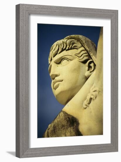 Mussolini Sports Stadium, Rome - Olympic Games 1933 - Statues - Fascist Architecture-Robert ODea-Framed Photographic Print