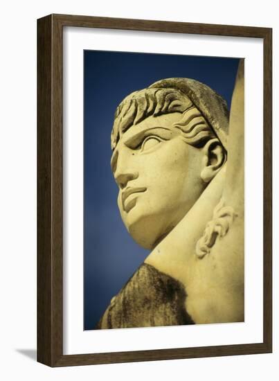 Mussolini Sports Stadium, Rome - Olympic Games 1933 - Statues - Fascist Architecture-Robert ODea-Framed Photographic Print