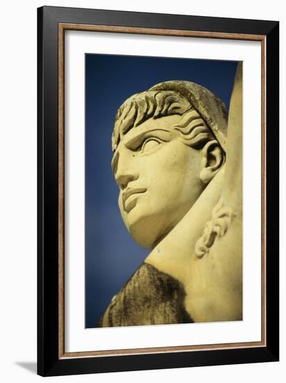 Mussolini Sports Stadium, Rome - Olympic Games 1933 - Statues - Fascist Architecture-Robert ODea-Framed Photographic Print