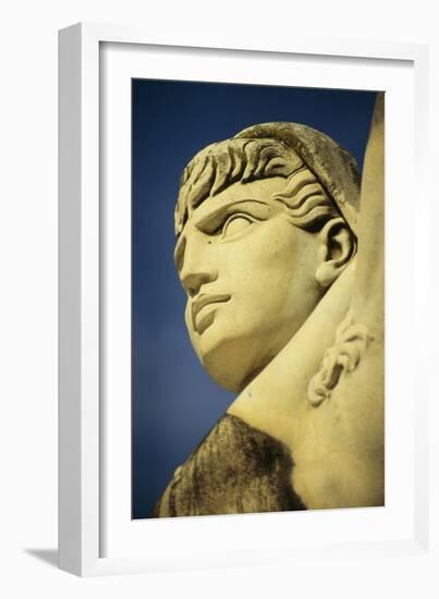 Mussolini Sports Stadium, Rome - Olympic Games 1933 - Statues - Fascist Architecture-Robert ODea-Framed Photographic Print