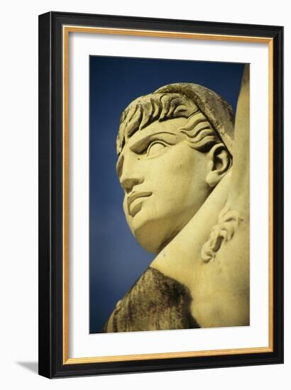 Mussolini Sports Stadium, Rome - Olympic Games 1933 - Statues - Fascist Architecture-Robert ODea-Framed Photographic Print