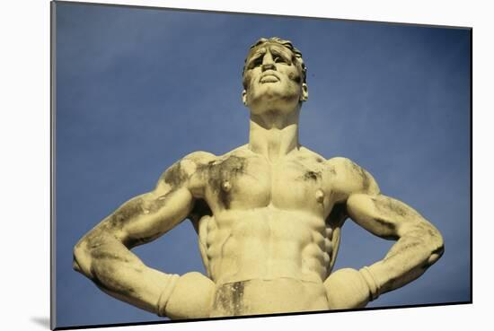 Mussolini Sports Stadium, Rome - Olympic Games 1933 - Statues - Fascist Architecture-Robert ODea-Mounted Photographic Print