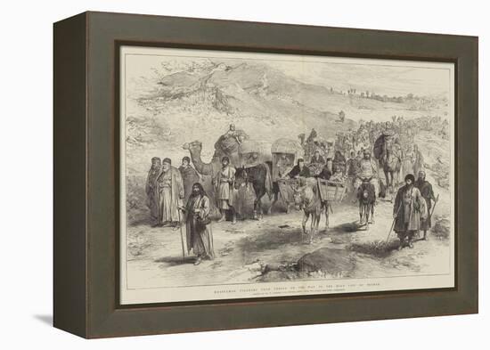 Mussulman Pilgrims from Persia on the Way to the Holy City of Meshed-William 'Crimea' Simpson-Framed Premier Image Canvas