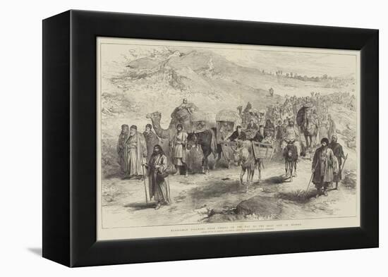 Mussulman Pilgrims from Persia on the Way to the Holy City of Meshed-William 'Crimea' Simpson-Framed Premier Image Canvas