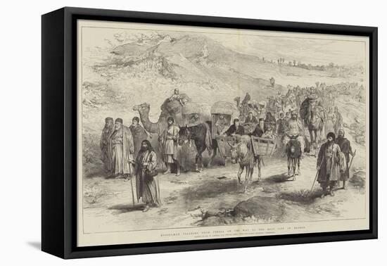 Mussulman Pilgrims from Persia on the Way to the Holy City of Meshed-William 'Crimea' Simpson-Framed Premier Image Canvas