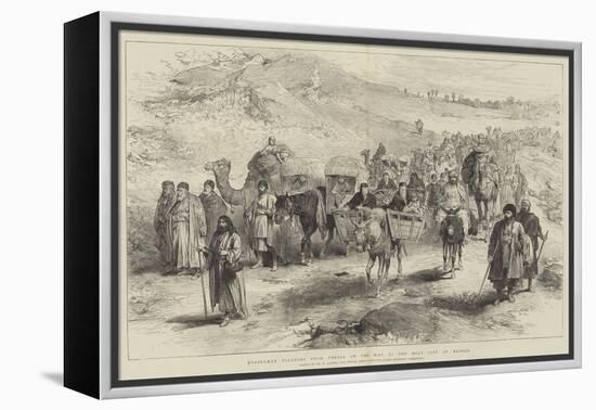 Mussulman Pilgrims from Persia on the Way to the Holy City of Meshed-William 'Crimea' Simpson-Framed Premier Image Canvas