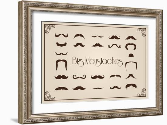 Mustaches Collection-Thomaspajot-Framed Art Print