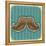 Mustaches Symbol Set On Old Paper Texture.Vintage Background-GeraKTV-Framed Stretched Canvas