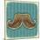 Mustaches Symbol Set On Old Paper Texture.Vintage Background-GeraKTV-Mounted Art Print