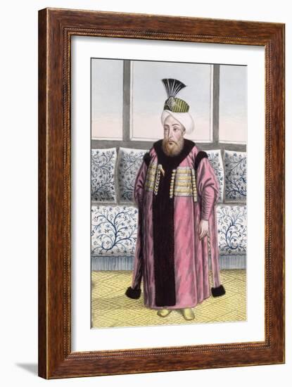 Mustafa II, Ottoman Emperor, (1808)-John Young-Framed Giclee Print