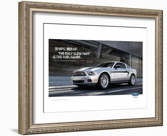 Mustang 2011 - 31Mpg - 305Hp-null-Framed Art Print