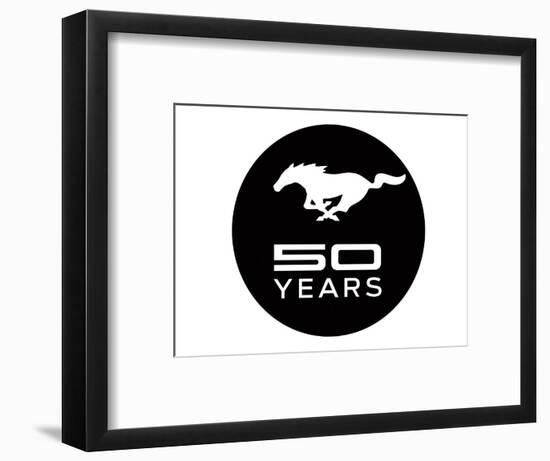 Mustang 50 Years Black Logo-null-Framed Art Print