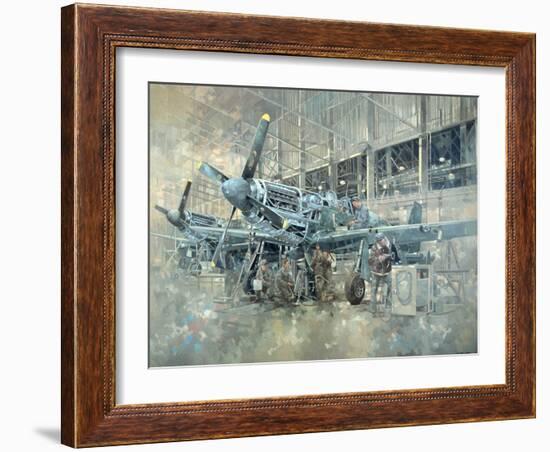 Mustang at Warton-Peter Miller-Framed Giclee Print