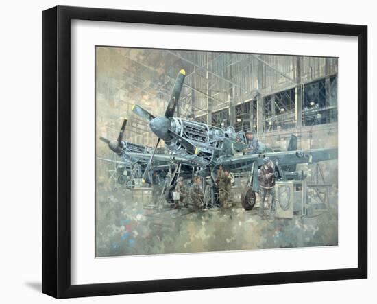 Mustang at Warton-Peter Miller-Framed Giclee Print