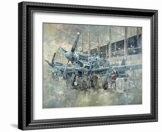 Mustang at Warton-Peter Miller-Framed Giclee Print