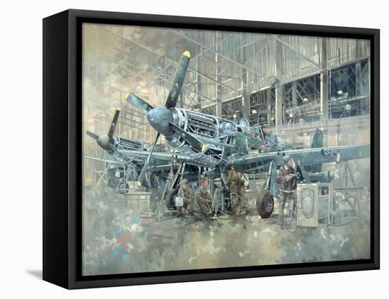 Mustang at Warton-Peter Miller-Framed Premier Image Canvas