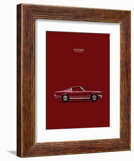 Mustang Fastback 65-Mark Rogan-Framed Art Print